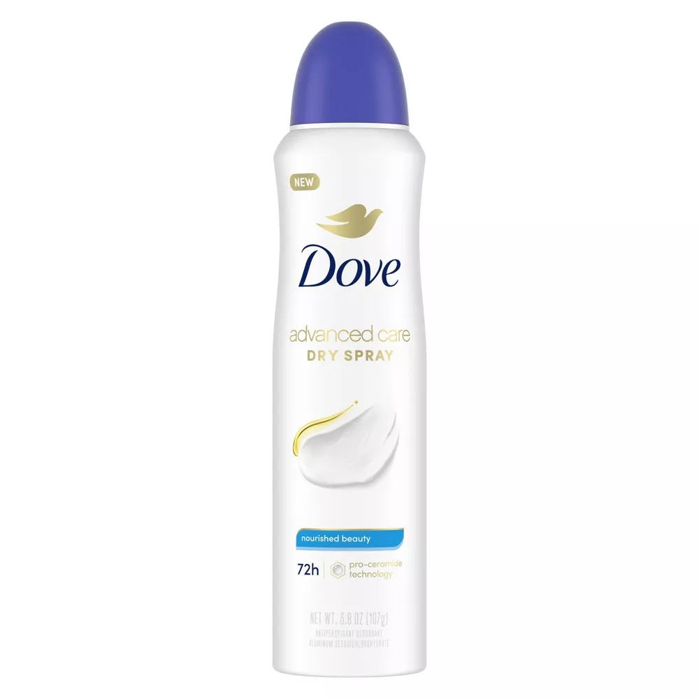 Dove Dry Spray Antiperspirant Deodorant Nourished Beauty, 3.8 Oz